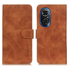 Funda de Cuero Cartera con Soporte Carcasa K03Z para Huawei Nova 9 SE Marron