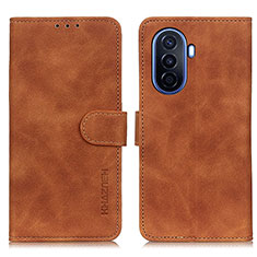 Funda de Cuero Cartera con Soporte Carcasa K03Z para Huawei Nova Y70 Plus Marron