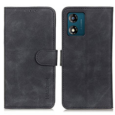 Funda de Cuero Cartera con Soporte Carcasa K03Z para Motorola Moto E13 Negro