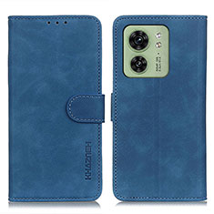 Funda de Cuero Cartera con Soporte Carcasa K03Z para Motorola Moto Edge (2023) 5G Azul