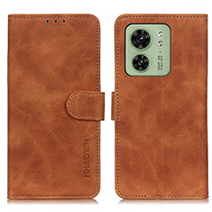 Funda de Cuero Cartera con Soporte Carcasa K03Z para Motorola Moto Edge (2023) 5G Marron