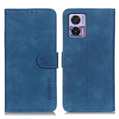 Funda de Cuero Cartera con Soporte Carcasa K03Z para Motorola Moto Edge 30 Lite 5G Azul