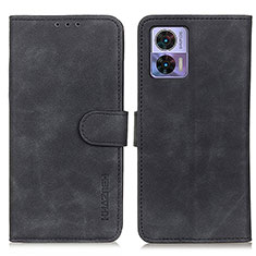 Funda de Cuero Cartera con Soporte Carcasa K03Z para Motorola Moto Edge 30 Lite 5G Negro