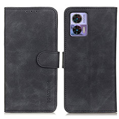 Funda de Cuero Cartera con Soporte Carcasa K03Z para Motorola Moto Edge 30 Neo 5G Negro