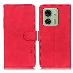 Funda de Cuero Cartera con Soporte Carcasa K03Z para Motorola Moto Edge 40 5G Rojo