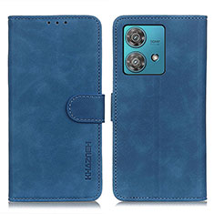 Funda de Cuero Cartera con Soporte Carcasa K03Z para Motorola Moto Edge 40 Neo 5G Azul