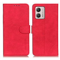 Funda de Cuero Cartera con Soporte Carcasa K03Z para Motorola Moto G53j 5G Rojo