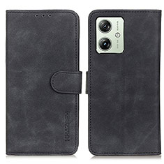 Funda de Cuero Cartera con Soporte Carcasa K03Z para Motorola Moto G54 5G Negro