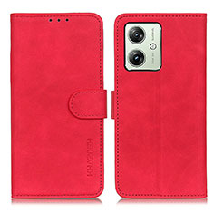 Funda de Cuero Cartera con Soporte Carcasa K03Z para Motorola Moto G54 5G Rojo