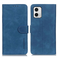 Funda de Cuero Cartera con Soporte Carcasa K03Z para Motorola Moto G73 5G Azul