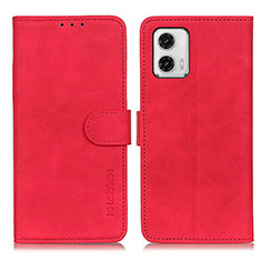 Funda de Cuero Cartera con Soporte Carcasa K03Z para Motorola Moto G73 5G Rojo