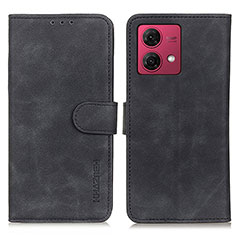 Funda de Cuero Cartera con Soporte Carcasa K03Z para Motorola Moto G84 5G Negro