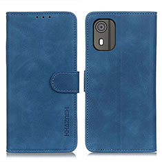 Funda de Cuero Cartera con Soporte Carcasa K03Z para Nokia C02 Azul