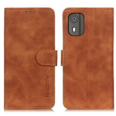 Funda de Cuero Cartera con Soporte Carcasa K03Z para Nokia C02 Marron