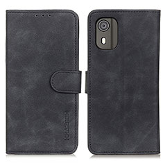 Funda de Cuero Cartera con Soporte Carcasa K03Z para Nokia C02 Negro