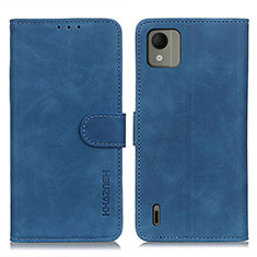 Funda de Cuero Cartera con Soporte Carcasa K03Z para Nokia C110 Azul