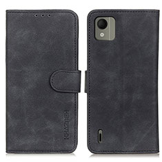 Funda de Cuero Cartera con Soporte Carcasa K03Z para Nokia C110 Negro