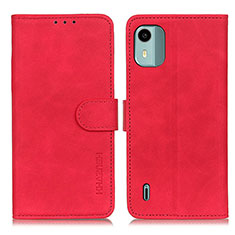 Funda de Cuero Cartera con Soporte Carcasa K03Z para Nokia C12 Pro Rojo