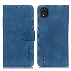 Funda de Cuero Cartera con Soporte Carcasa K03Z para Nokia C2 2nd Edition Azul