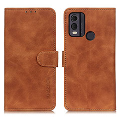 Funda de Cuero Cartera con Soporte Carcasa K03Z para Nokia C22 Marron