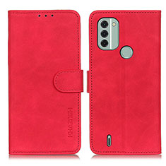 Funda de Cuero Cartera con Soporte Carcasa K03Z para Nokia C31 Rojo