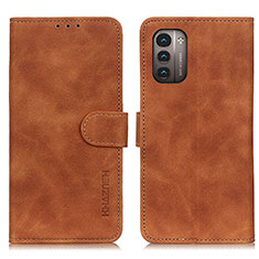 Funda de Cuero Cartera con Soporte Carcasa K03Z para Nokia G11 Marron