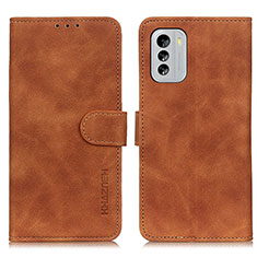 Funda de Cuero Cartera con Soporte Carcasa K03Z para Nokia G60 5G Marron