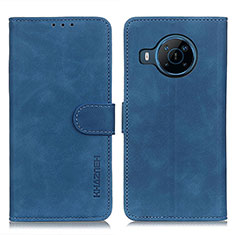 Funda de Cuero Cartera con Soporte Carcasa K03Z para Nokia X100 5G Azul