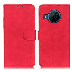 Funda de Cuero Cartera con Soporte Carcasa K03Z para Nokia X100 5G Rojo