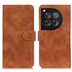 Funda de Cuero Cartera con Soporte Carcasa K03Z para OnePlus 12 5G Marron