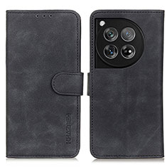 Funda de Cuero Cartera con Soporte Carcasa K03Z para OnePlus 12 5G Negro