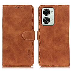 Funda de Cuero Cartera con Soporte Carcasa K03Z para OnePlus Nord 2T 5G Marron