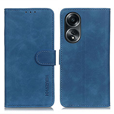 Funda de Cuero Cartera con Soporte Carcasa K03Z para Oppo A38 Azul