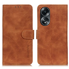 Funda de Cuero Cartera con Soporte Carcasa K03Z para Oppo A38 Marron