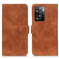 Funda de Cuero Cartera con Soporte Carcasa K03Z para Oppo A77s Marron