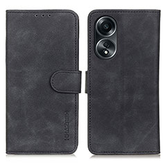 Funda de Cuero Cartera con Soporte Carcasa K03Z para Oppo A78 4G Negro