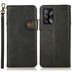 Funda de Cuero Cartera con Soporte Carcasa K03Z para Oppo A95 4G Negro