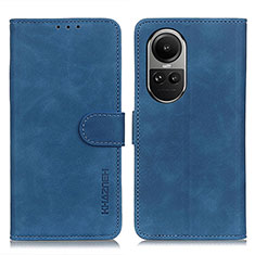 Funda de Cuero Cartera con Soporte Carcasa K03Z para Oppo Reno10 5G Azul