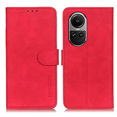 Funda de Cuero Cartera con Soporte Carcasa K03Z para Oppo Reno10 Pro 5G Rojo