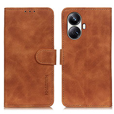 Funda de Cuero Cartera con Soporte Carcasa K03Z para Realme 10 Pro+ Plus 5G Marron