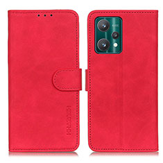 Funda de Cuero Cartera con Soporte Carcasa K03Z para Realme 9 5G Rojo