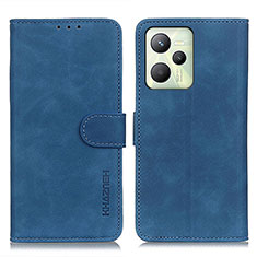 Funda de Cuero Cartera con Soporte Carcasa K03Z para Realme C35 Azul