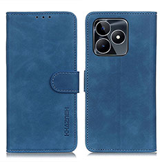 Funda de Cuero Cartera con Soporte Carcasa K03Z para Realme C51 Azul