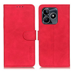 Funda de Cuero Cartera con Soporte Carcasa K03Z para Realme C51 Rojo