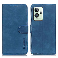 Funda de Cuero Cartera con Soporte Carcasa K03Z para Realme GT2 Pro 5G Azul