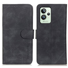 Funda de Cuero Cartera con Soporte Carcasa K03Z para Realme GT2 Pro 5G Negro