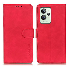 Funda de Cuero Cartera con Soporte Carcasa K03Z para Realme GT2 Pro 5G Rojo