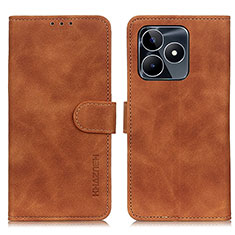 Funda de Cuero Cartera con Soporte Carcasa K03Z para Realme Narzo N53 Marron