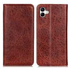 Funda de Cuero Cartera con Soporte Carcasa K03Z para Samsung Galaxy M04 Marron