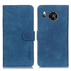 Funda de Cuero Cartera con Soporte Carcasa K03Z para Sharp Aquos Sense7 Azul